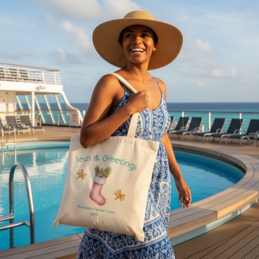 Nautical Holiday Stocking Tote Bag トートバッグ