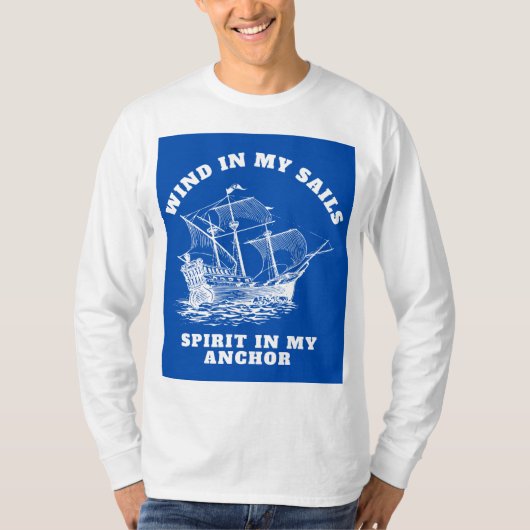 Nautical Inspirational Quote Tee Tシャツ (正面)
