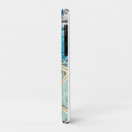 Nautical iPhone Case with Blue Anchor Case-Mate iPhoneケース (裏面/左)