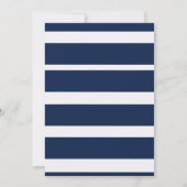 Nautical Kentucky Derby Party Invitation Navy Stri 招待状 (裏面)