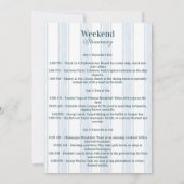 Nautical Lake Weekend Bachelorette Itinerary 招待状 (裏面)