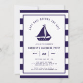 Nautical Last Sail Before the Veil Bachelor Party 招待状 (正面)