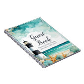 Nautical Lighthouse Bridal Shower Guest Book ノートブック (右側)