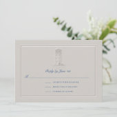 Nautical Lighthouse Coastal Elegant Wedding RSVP (スタンド正面)