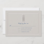 Nautical Lighthouse Coastal Formal Wedding RSVP (正面)