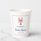 Nautical Lobster Coastal Bridal Shower  紙コップ (裏面)