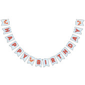 Nautical Lobster Happy Birthday バンティングフラッグ (全)