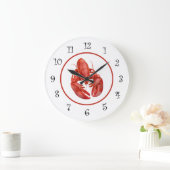 Nautical Lobster Theme Wall Decor  ラージ壁時計 (ホーム)
