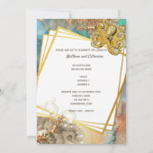 Nautical marine reef octopus watercolor sea life 招待状 (正面)