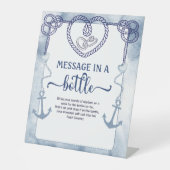 Nautical Message In A Bottle Bridal Shower Advice 台座サイン (正面)
