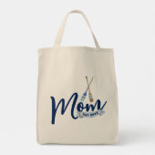 Nautical Mom Established Navy Blue Script Tote Bag トートバッグ (裏面)