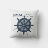 Nautical Mom Steady Helm Family Names クッション (正面)