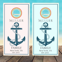 Nautical Navy Anchor Monogram Cornhole Set