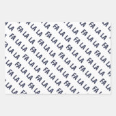 Nautical Navy and White Fa La La ラッピングペーパーシート (正面3)