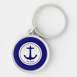 Nautical Navy Blue キーホルダー