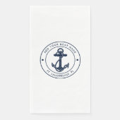 Nautical Navy Blue Anchor Boat Name Custom (正面)