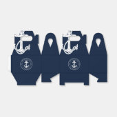 Nautical Navy Blue Anchor Boat Name Custom フェイバーボックス (折り畳みなし)