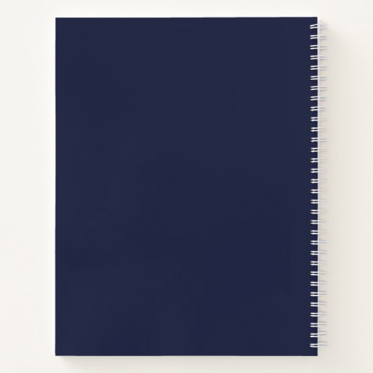 Nautical Navy Blue Anchor Personalized Name ノートブック (裏面)