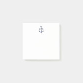 Nautical Navy Blue Anchor Personalized Name ポストイット (正面)