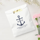 Nautical Navy Blue Anchor Wedding フェイバーバッグ (封をした状態)