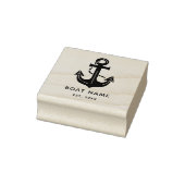 Nautical Navy Blue Custom Boat Name ラバースタンプ (スタンプ)