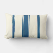 Nautical Navy Blue Stripe  ランバークッション (正面)
