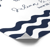 Nautical Navy Sparkler send off ポスター (角)