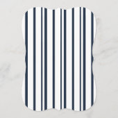 Nautical Navy Stripe Die-Cut Wedding Table Number 招待状 (裏面)