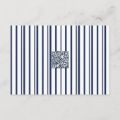 Nautical Navy Stripe Online RSVP Enclosure Card エンクロージャーカード (裏面)