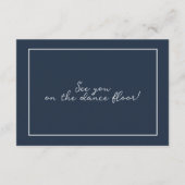 Nautical Navy Stripe Wedding RSVP Card エンクロージャーカード (裏面)