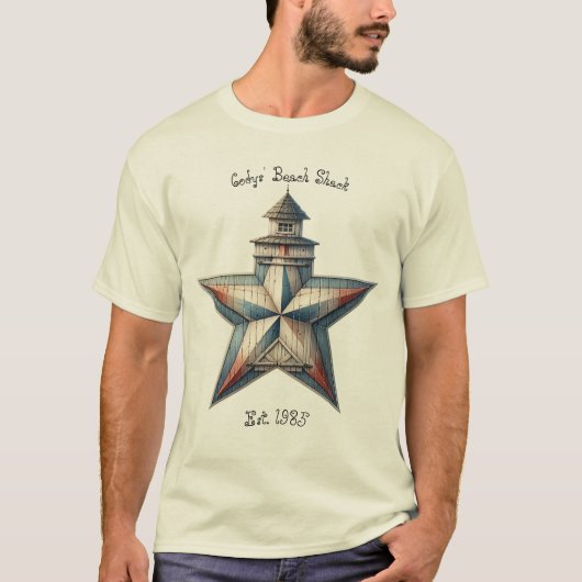 Nautical Neutral and Blue Barnstar Tシャツ (正面)