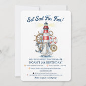 Nautical Ocean Beacon Party Invite 招待状 (正面)