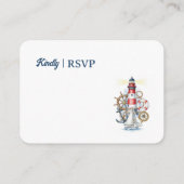Nautical Ocean Beacon RSVP エンクロージャーカード (裏面)