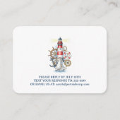 Nautical Ocean Beacon RSVP エンクロージャーカード (正面)
