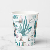 Nautical Ocean Birthday Photo Personalized 紙コップ (右)