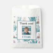 Nautical Ocean Birthday Photo Thank You フェイバーバッグ (正面)