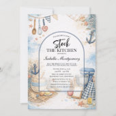 Nautical Ocean Bridal Shower Kitchen Themed 招待状 (正面)
