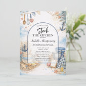 Nautical Ocean Bridal Shower Kitchen Themed 招待状 (スタンド正面)