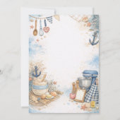 Nautical Ocean Bridal Shower Kitchen Themed 招待状 (裏面)