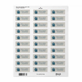 Nautical Ocean Starfish Navy Blue Return Address   ラベル (フルシート)