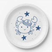 nautical ocean theme ペーパープレート (正面)