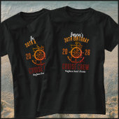 Nautical Orange & Black 30th Birthday Cruise Crew Tシャツ