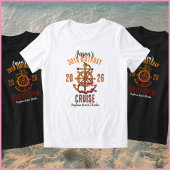 Nautical Orange & White Name 30th Birthday Cruise Tシャツ