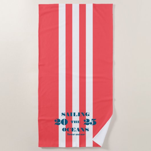Nautical Party Beach Towel ビーチタオル (正面)