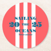 Nautical Party Paper Coaster ラウンドペーパーコースター (正面)