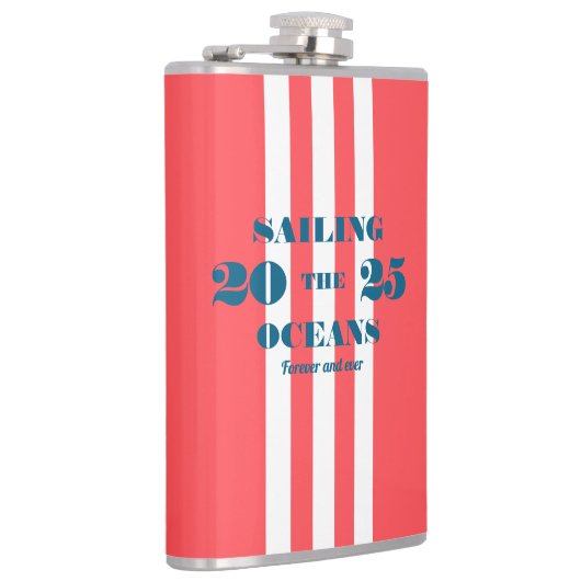 Nautical Party Vinyl Wrapped Flask フラスク (右)