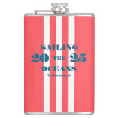 Nautical Party Vinyl Wrapped Flask フラスク (正面)