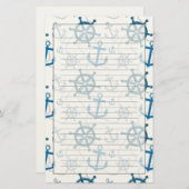 Nautical pattern 便箋 (正面/裏面)