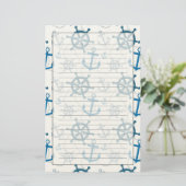 Nautical pattern 便箋 (スタンド正面)