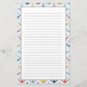 Nautical Pattern with Anchors 便箋 (正面)